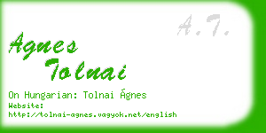 agnes tolnai business card