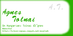 agnes tolnai business card
